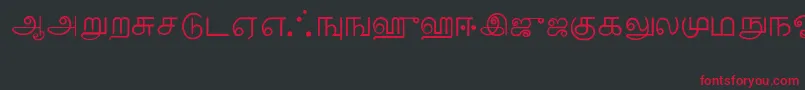 Tamil-fontti – punaiset fontit mustalla taustalla