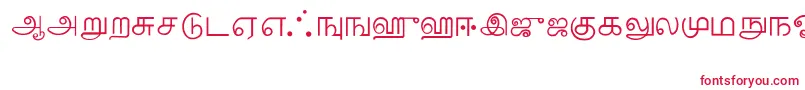 Tamil Font – Red Fonts on White Background