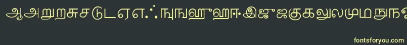 Шрифт Tamil – жёлтые шрифты на чёрном фоне