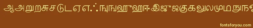 Tamil Font – Yellow Fonts on Brown Background