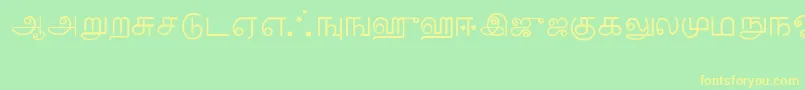 Police Tamil – polices jaunes sur fond vert