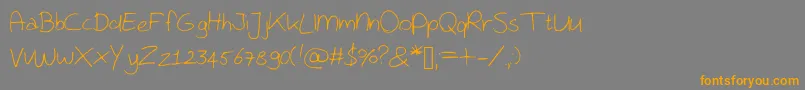 Rubenkoops Font – Orange Fonts on Gray Background