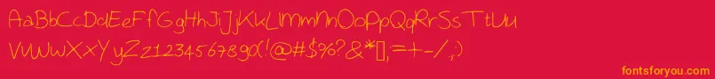 Rubenkoops Font – Orange Fonts on Red Background