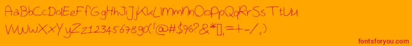 Więcej informacji o czcionce Rubenkoops Czcionka Rubenkoops – czerwone czcionki na pomarańczowym tle