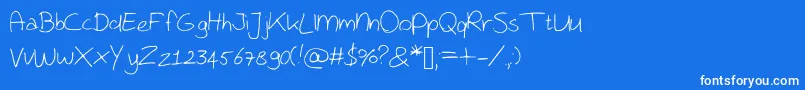 Rubenkoops Font – White Fonts on Blue Background