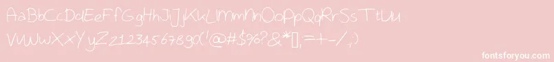 Rubenkoops Font – White Fonts on Pink Background