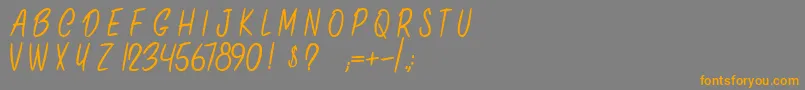 OnlyInThisCase Font – Orange Fonts on Gray Background