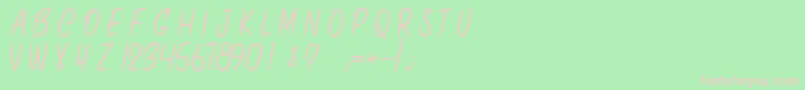 fuente OnlyInThisCase – Fuentes Rosadas Sobre Fondo Verde