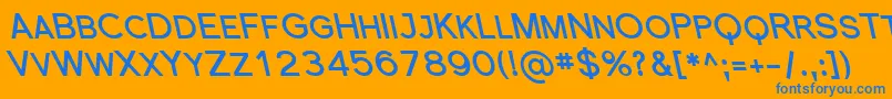 More about Florsn48 Font Florsn48 Font – Blue Fonts on Orange Background