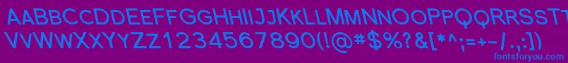 Florsn48-Schriftart – Blaue Schriften auf violettem Hintergrund