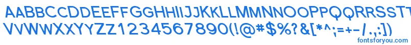 フォントFlorsn48 – 白い背景に青い文字