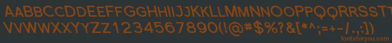 Florsn48-fontti – ruskeat fontit mustalla taustalla