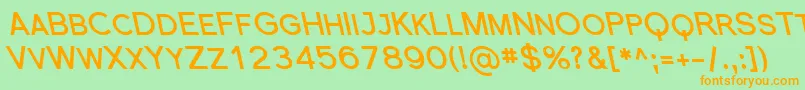 Police Florsn48 – polices orange sur fond vert