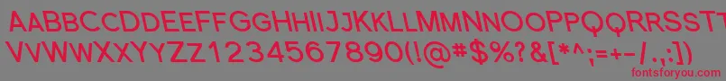Florsn48 Font – Red Fonts on Gray Background