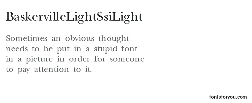 Review of the BaskervilleLightSsiLight Font