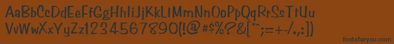 SimpsonNormal-Schriftart – Schwarze Schriften auf braunem Hintergrund