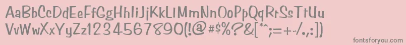 SimpsonNormal Font – Gray Fonts on Pink Background