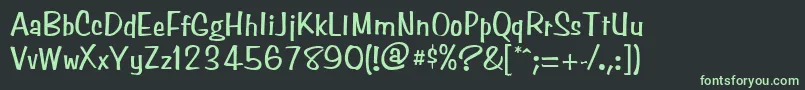フォントSimpsonNormal – 黒い背景に緑の文字