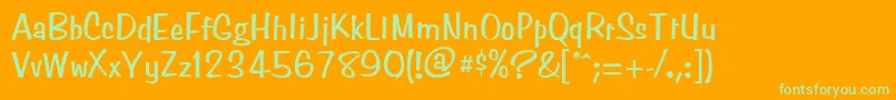 SimpsonNormal Font – Green Fonts on Orange Background