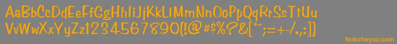 SimpsonNormal Font – Orange Fonts on Gray Background