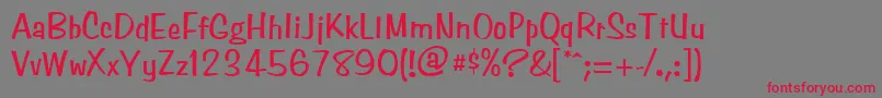 SimpsonNormal Font – Red Fonts on Gray Background