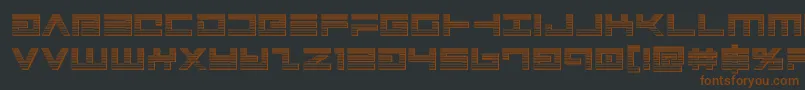 Avengerchrome-fontti – ruskeat fontit mustalla taustalla
