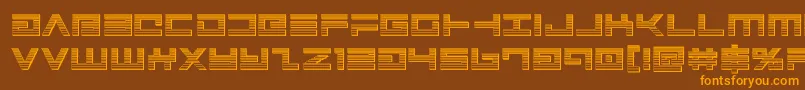 Avengerchrome Font – Orange Fonts on Brown Background