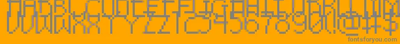 Шрифт PixelNoirSkinnyCaps – серые шрифты на оранжевом фоне