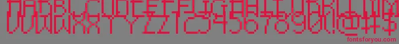 Шрифт PixelNoirSkinnyCaps – красные шрифты на сером фоне