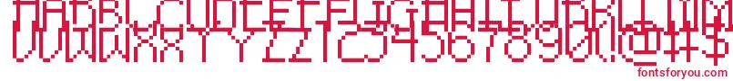 fuente PixelNoirSkinnyCaps – Fuentes Rojas Sobre Fondo Blanco