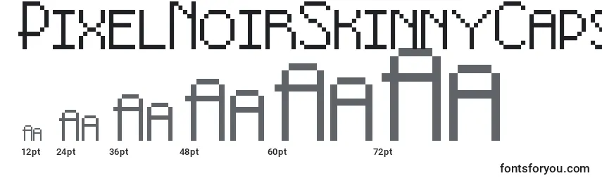PixelNoirSkinnyCaps Font Sizes