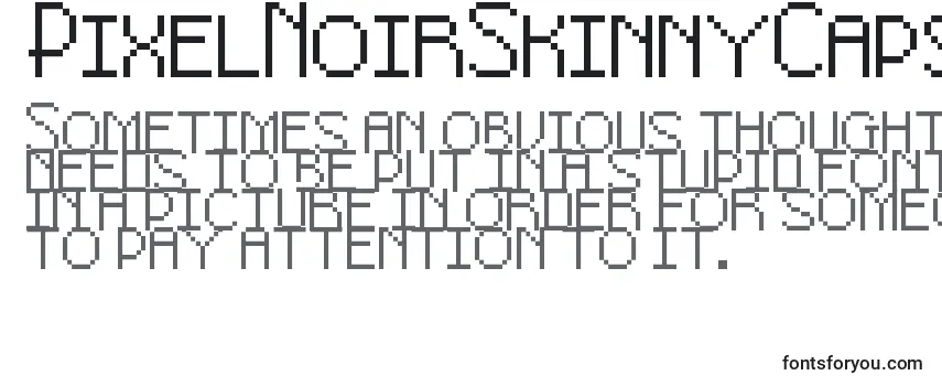 Review of the PixelNoirSkinnyCaps Font