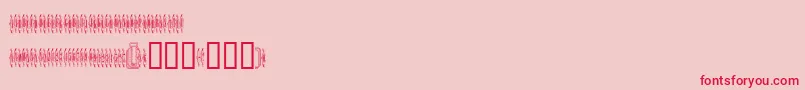 Sardines Font – Red Fonts on Pink Background