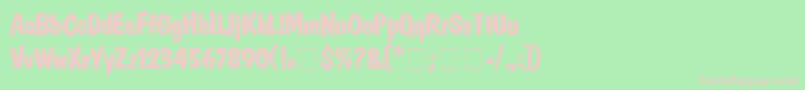 DomcasualBold Font – Pink Fonts on Green Background