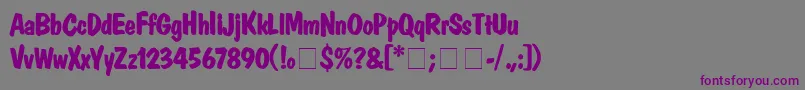 Шрифт DomcasualBold – фиолетовые шрифты на сером фоне