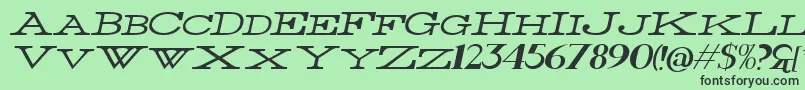 fuente ThinWideItalic – Fuentes Negras Sobre Fondo Verde