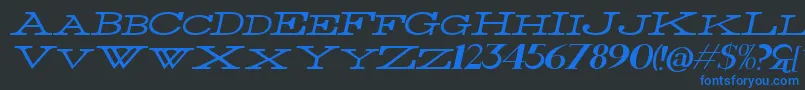 fuente ThinWideItalic – Fuentes Azules Sobre Fondo Negro