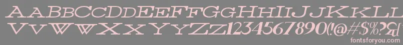 fuente ThinWideItalic – Fuentes Rosadas Sobre Fondo Gris