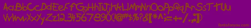 BrokenarrowdriveBold Font – Brown Fonts on Purple Background