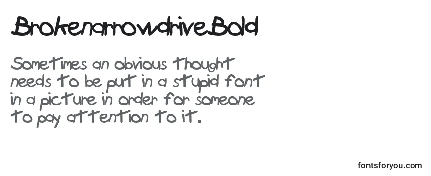 BrokenarrowdriveBold Font
