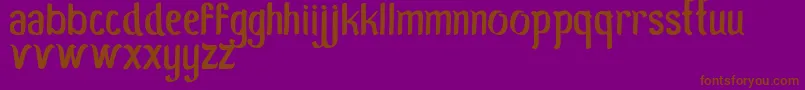 フォントMoroSeneng – 紫色の背景に茶色のフォント