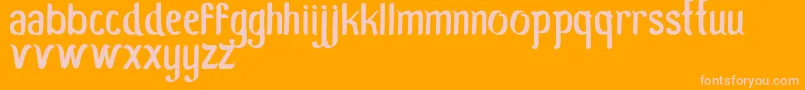 MoroSeneng Font – Pink Fonts on Orange Background