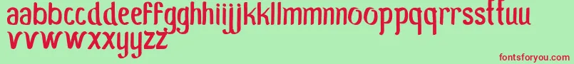 MoroSeneng Font – Red Fonts on Green Background