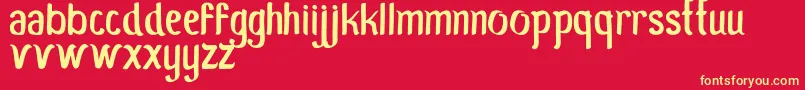 MoroSeneng Font – Yellow Fonts on Red Background