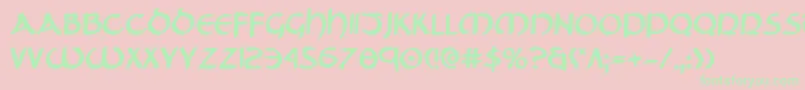 TristramBold Font – Green Fonts on Pink Background