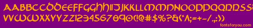 TristramBold Font – Orange Fonts on Purple Background