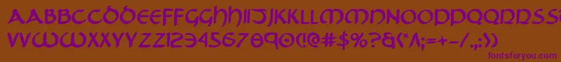 TristramBold Font – Purple Fonts on Brown Background