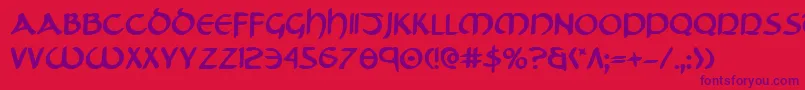 TristramBold Font – Purple Fonts on Red Background