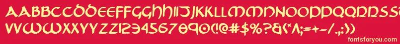 TristramBold Font – Yellow Fonts on Red Background