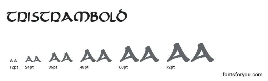 Размеры шрифта TristramBold